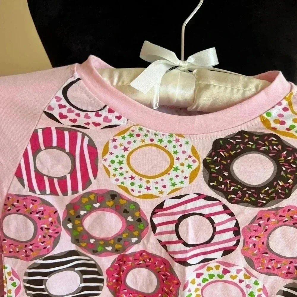 GIRLS RUFFLED ROSE “DOUGHNUTS” SHIRT SIZE 7 - Picture 11 of 11
